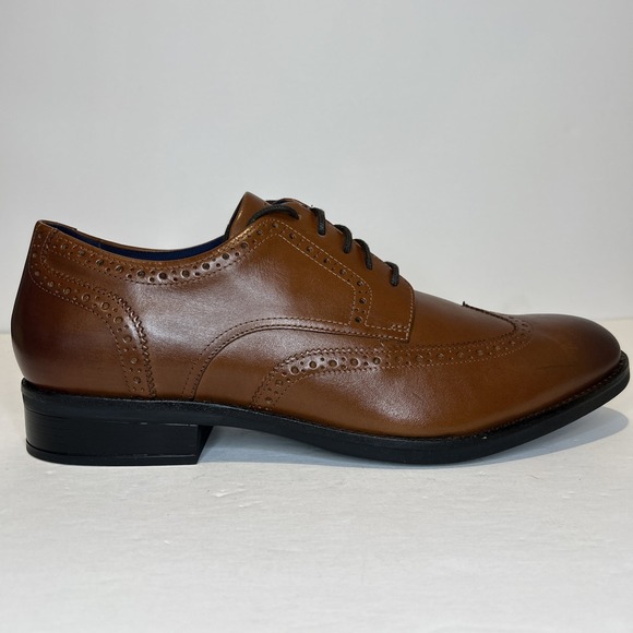 Cole Haan Grand+ Wingtip Oxford Men's 12 British Tan Brown Dress